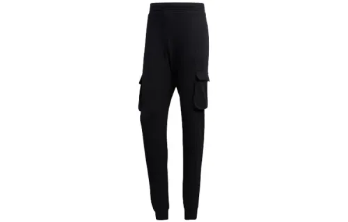 Adidas Originals Knitted Sweatpants Men's Black Moderate Cuffed Pants