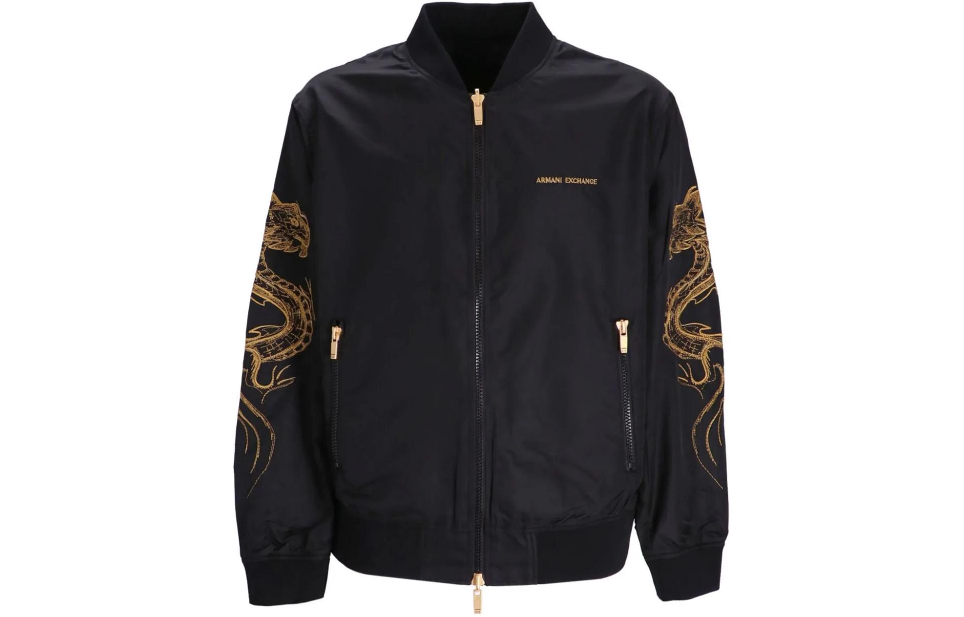 ARMANI EXCHANGEAE FW23 Baseball Jacket Men's Black