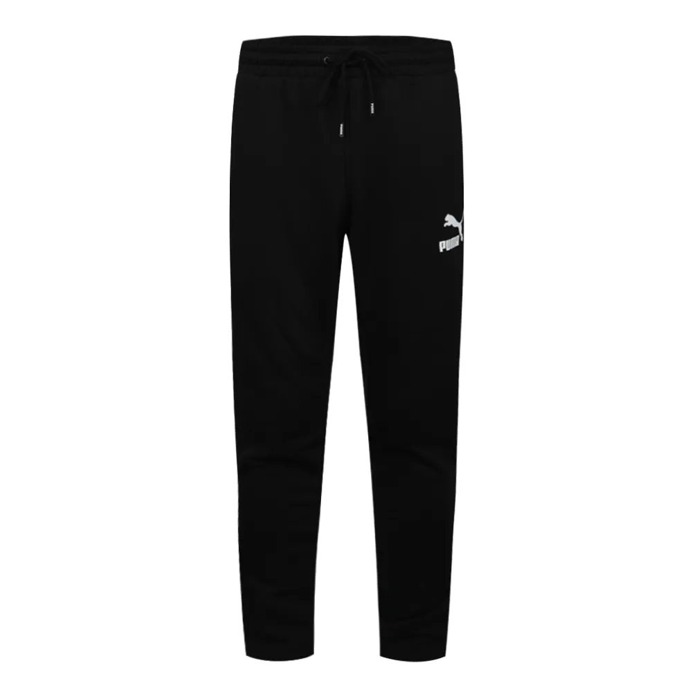 PUMA Knitted Sweatpants Men's Black Moderate Straight Fit Pants