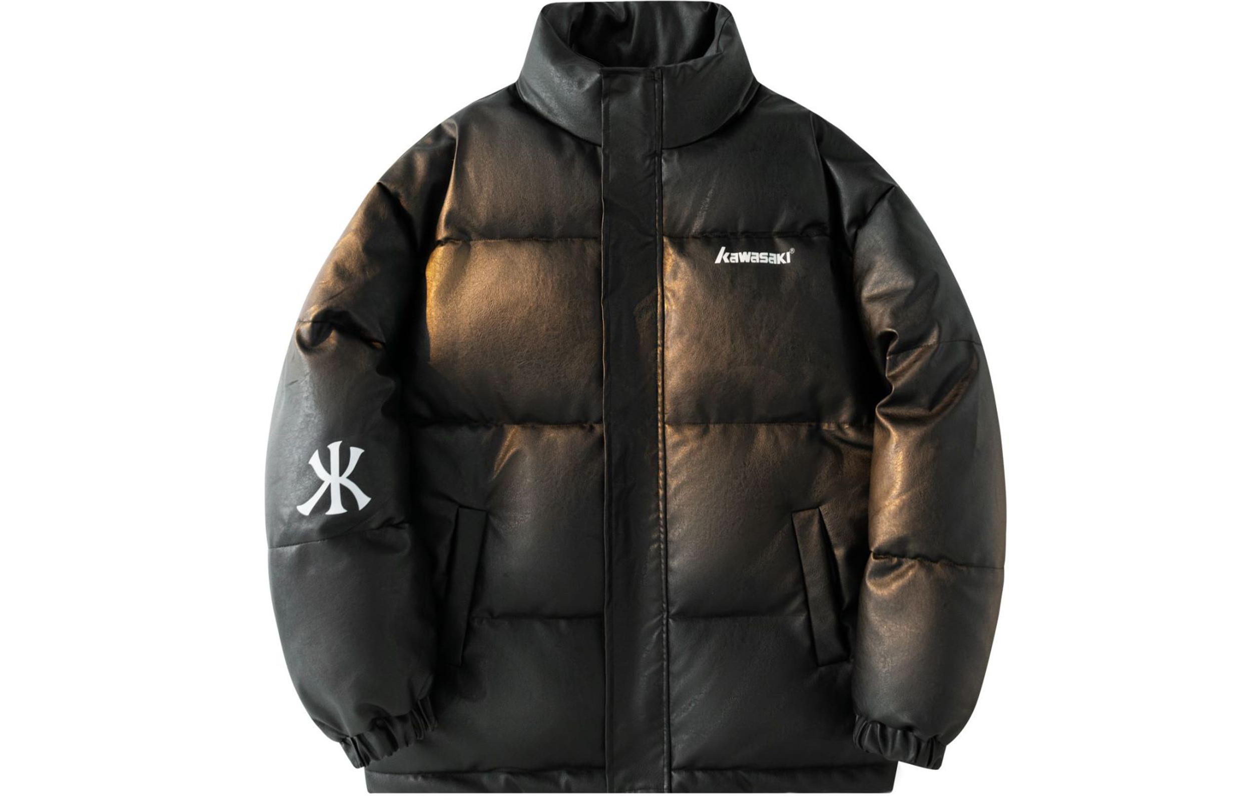 Kawasaki Puffer Jackets Unisex Stand Collar Thickened