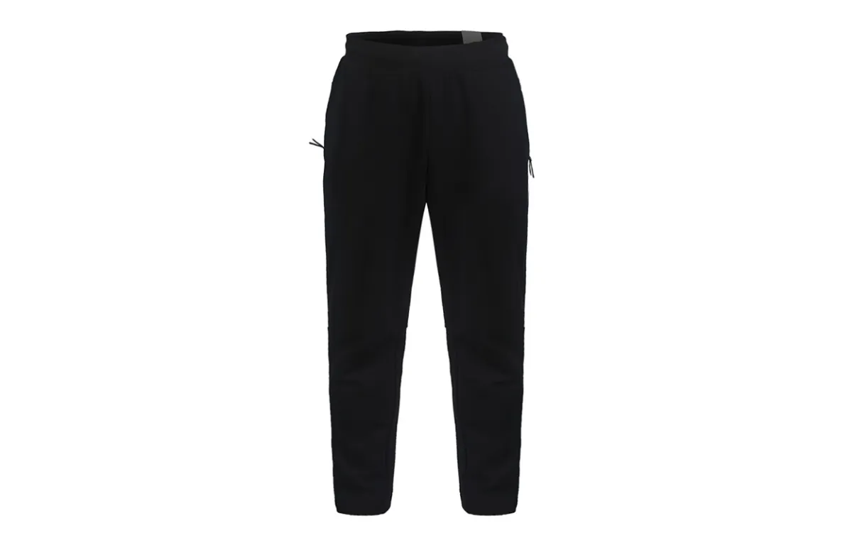 Adidas Knitted Sweatpants Men's Black Moderate Cuffed Pants