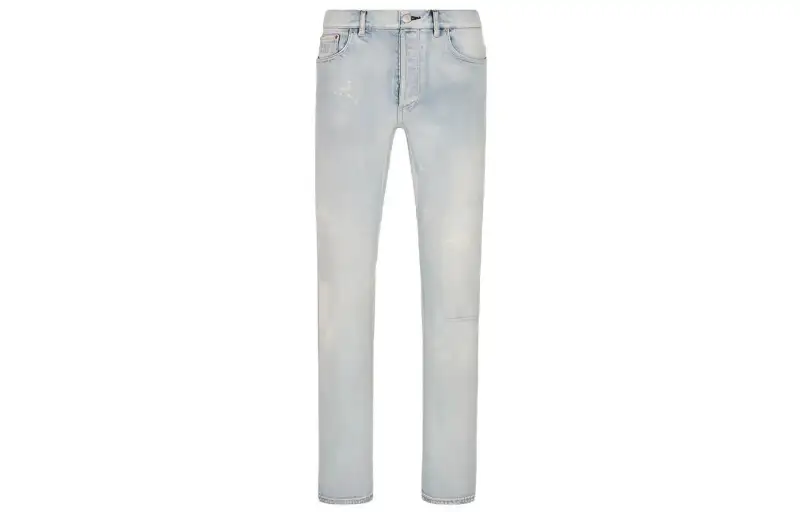 DIOR Quarterly New Products Jeans Men's Blue Moderate Slim Fit Pants