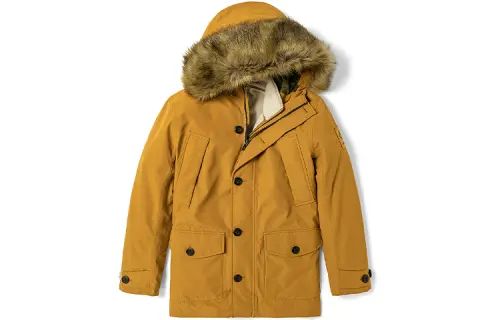 Timberland Parka Coats Men's Wheat Hooded Thickened And Fleece Lined