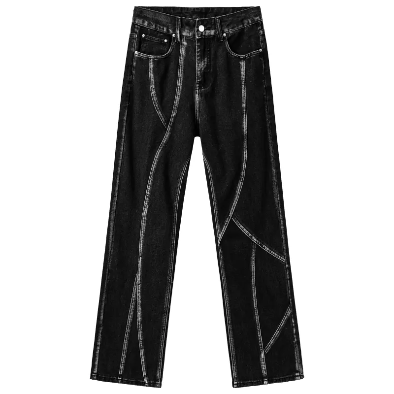 XINYINSU Jeans Unisex Moderate Straight Fit Pants