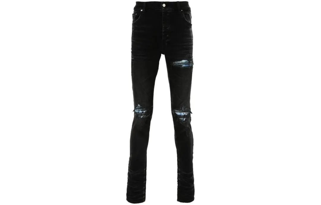AMIRI Plaid MX1 Mid rise Skinny Jeans