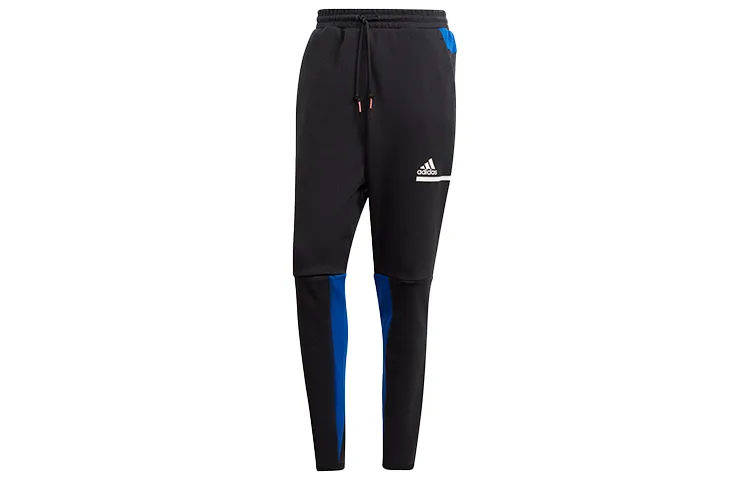 Adidas Knitted Sweatpants Men's Black Blue Multicolor