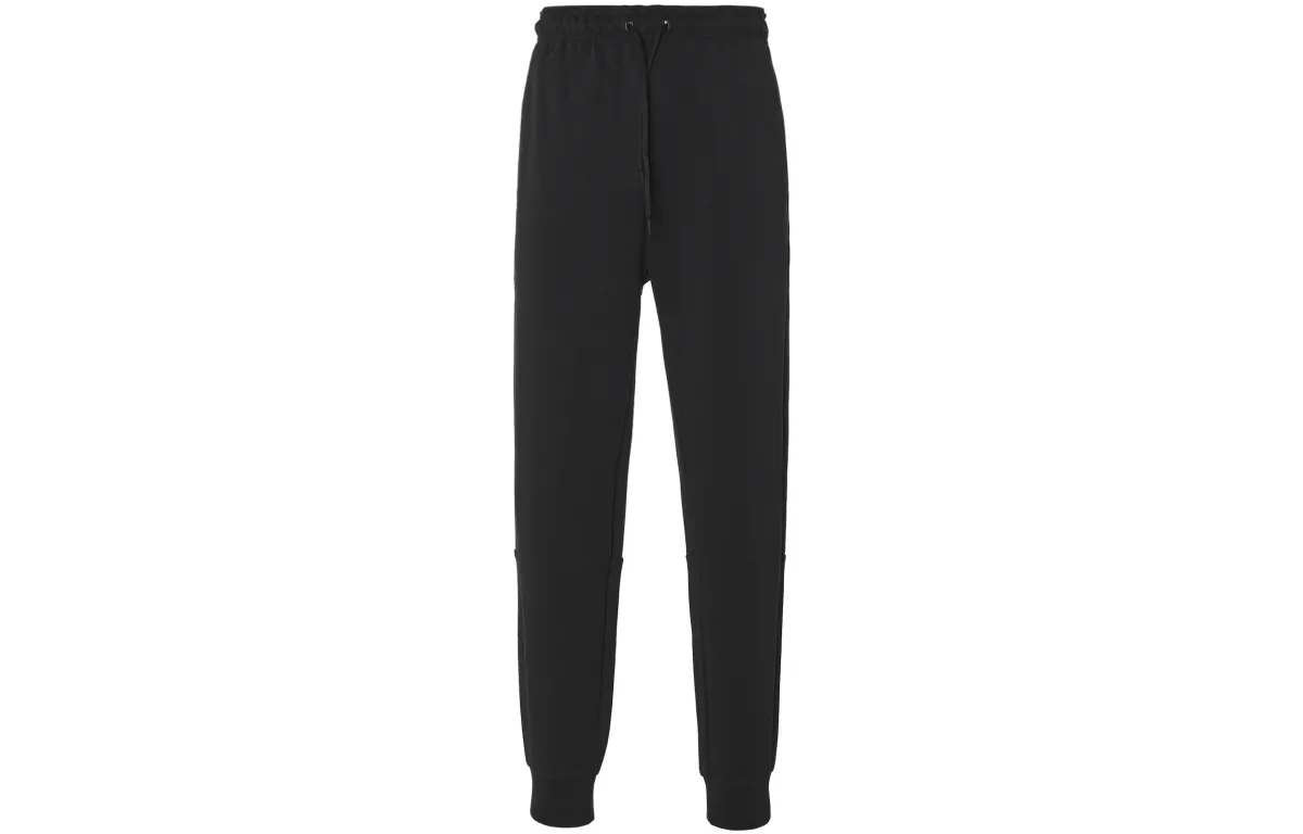 Adidas Knitted Sweatpants Men's Black Moderate Cuffed Pants
