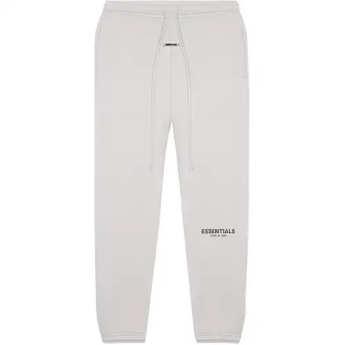 Fear Of God Essentials Fleece Lined FW20 Grey Lace Up Small Logo Pants American Heavyweight Knitted Sweatpants Unisex