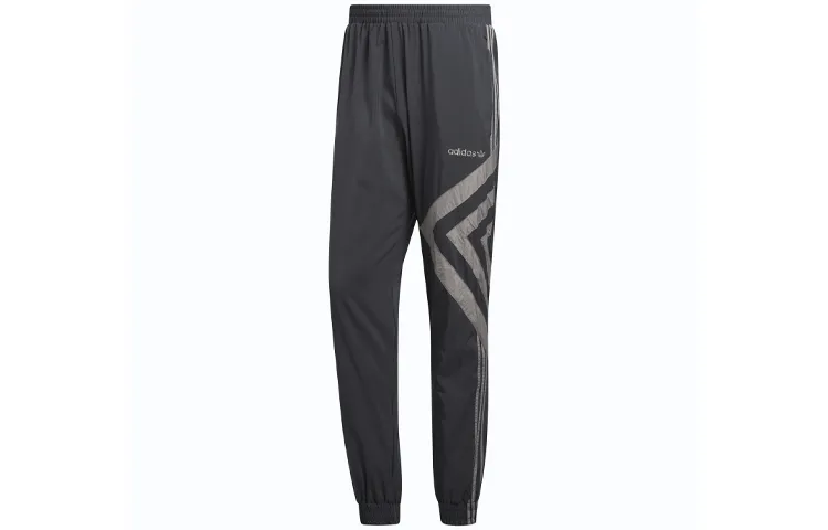Adidas Originals Knitted Sweatpants Men's Black Moderate Cuffed Pants