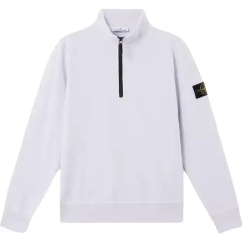 STONE ISLAND Logo Patch Half Zip Sweatshirt