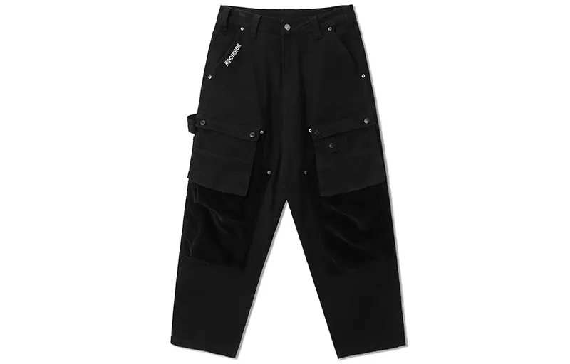 MIND ERROR Straight Fit Pants Casual Pants Unisex Black