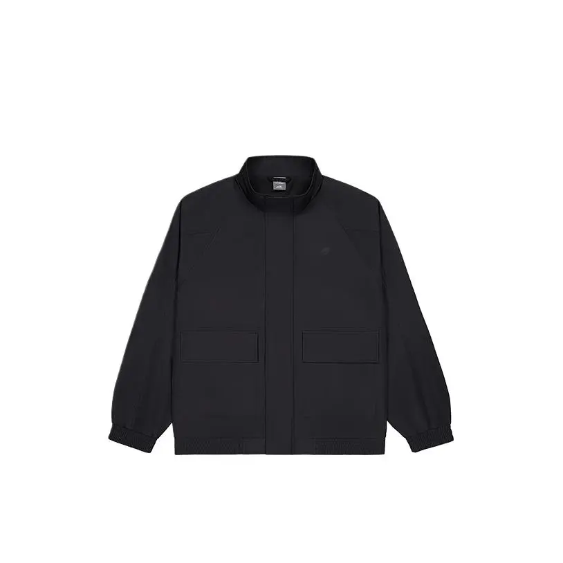 New Balance Jackets Men's Black/BK AMJ51382 Stand Collar Moderate Straight Fit