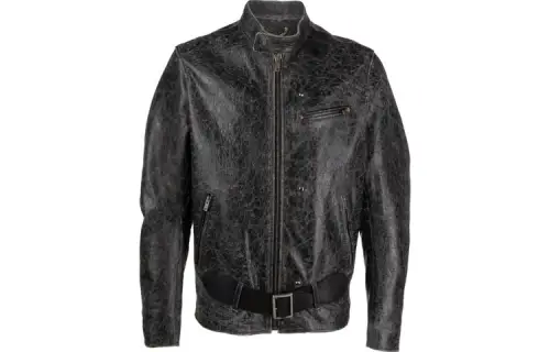 Golden Goose Leather Jacket Men's Black