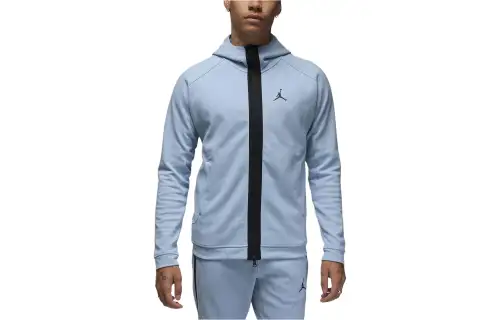 Jordan Air Fleece Full Zip Hoodie Jackets & Coats Men's Light Blue