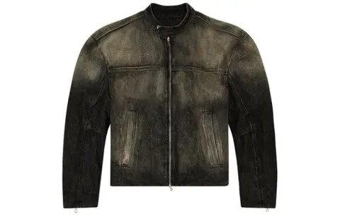 DIESEL Jackets Men's Blue Stand Collar Moderate Straight Fit