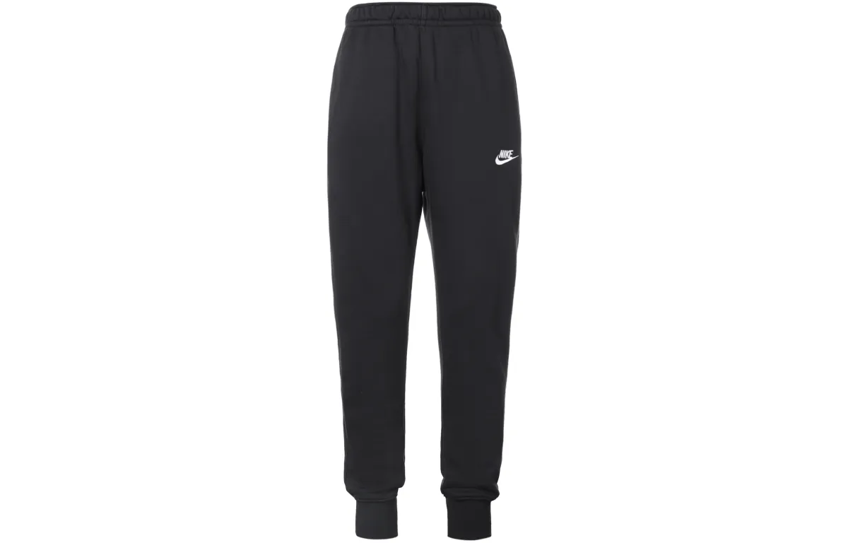 Nike Sportswear Club Fleece Casual Elastic Cuffed Hem Knitted Sweatpants Men's Black