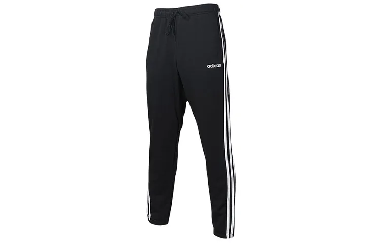 Adidas ESSENTIALS 3 Stripes Knitted Sweatpants Men's Black