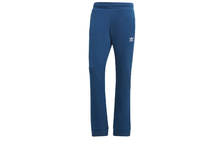 Adidas Originals Knitted Sweatpants Men's Marine Blue Moderate Straight Fit Pants