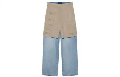 Balenciaga Jeans Men's Blue Moderate Straight Fit Pants