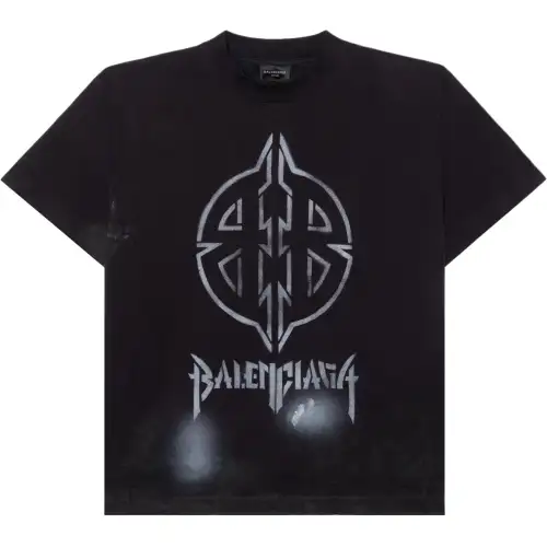 Balenciaga Bb Logo Printed Crewneck T Shirt