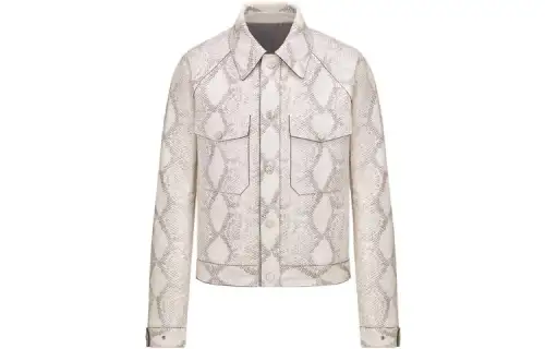DIOR SS22 Leather Jacket Men's Ecru