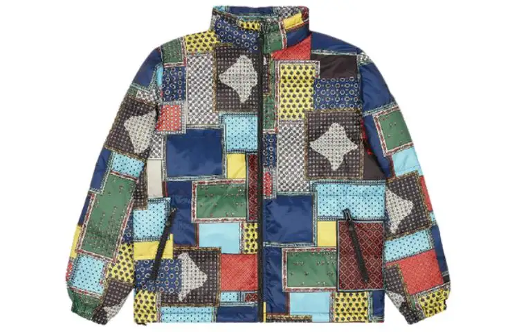 Stussy patchwork puffer jacket