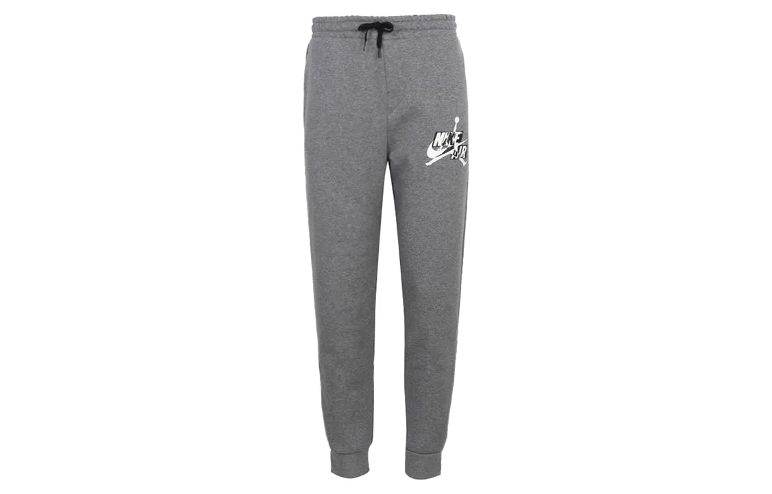 Jordan Jumpman Knitted Sweatpants Men's Carbon Gray Thickened Cuffed Pants