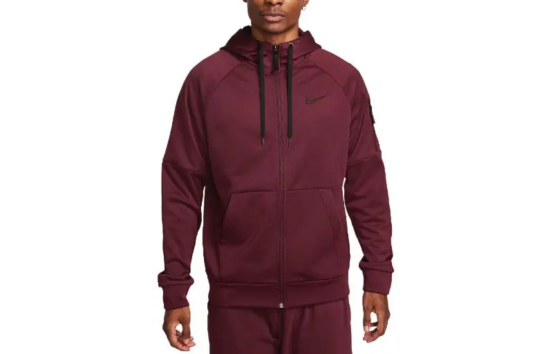 Nike Therma Fit Full Zip Fitness Top Jackets & Coats Men's Red