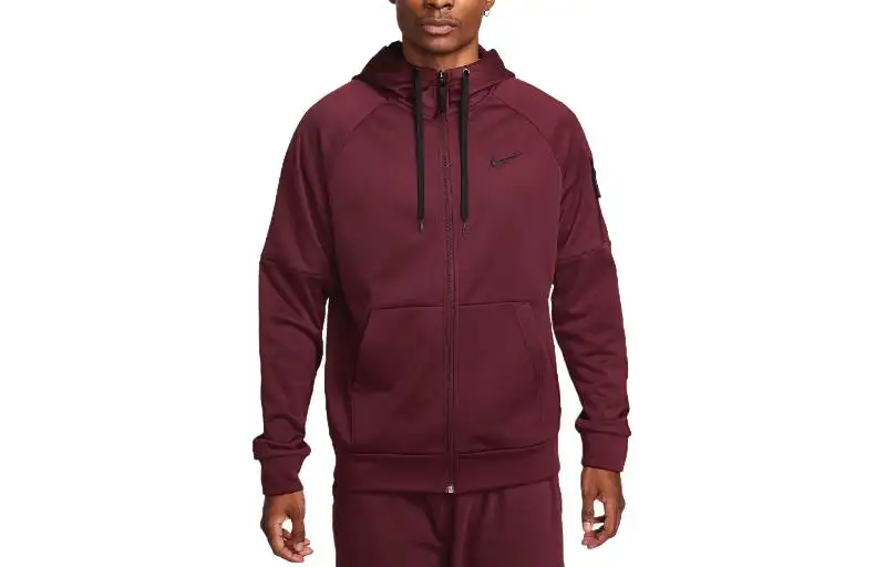 Nike Therma Fit Full Zip Fitness Top Jackets & Coats Men's Red
