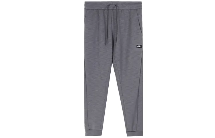 Nike Knitted Sweatpants Men's Gray Moderate Straight Fit Pants