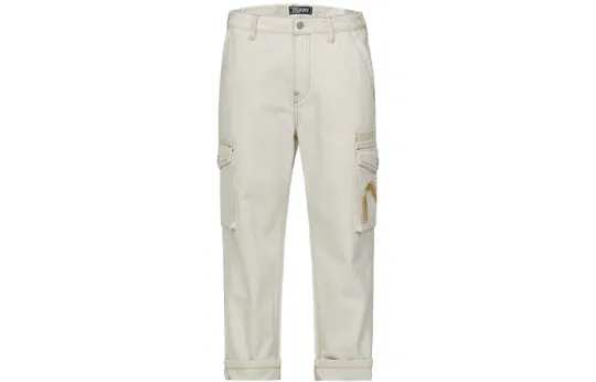 EVISU Jeans Men's Bone Moderate Straight Fit Pants