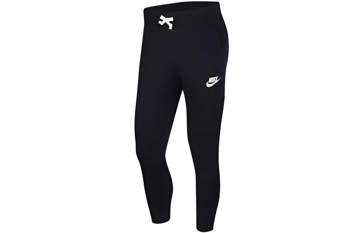 Nike Knitted Sweatpants Men's Black Moderate Slim Fit Pants