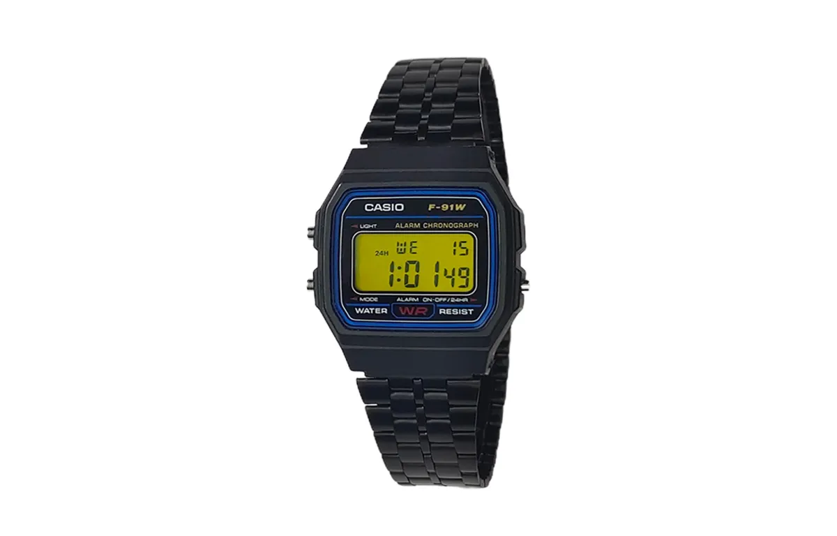 CASIO Custom Collection Quartz Movement Stainless Steel Strap Watch Men's Watches Black Dial