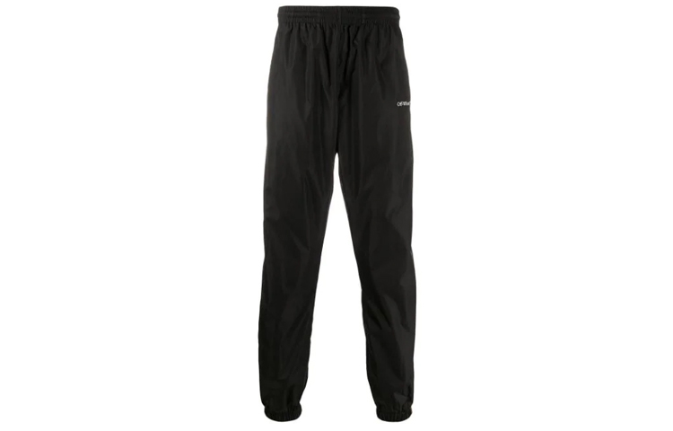 OFF WHITE FW20 Knitted Sweatpants Men's Black Moderate Straight Fit Pants