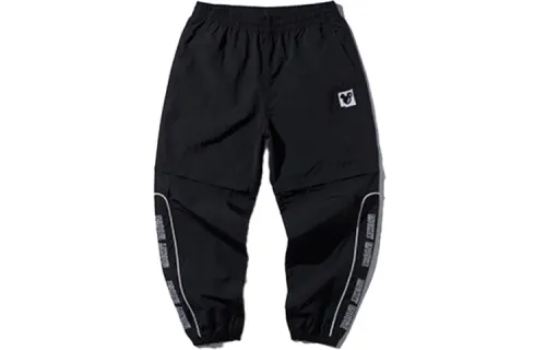 Li Ning X Disney Knitted Sweatpants Men's Black Moderate Cuffed Pants