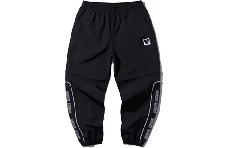 Li Ning X Disney Knitted Sweatpants Men's Black Moderate Cuffed Pants