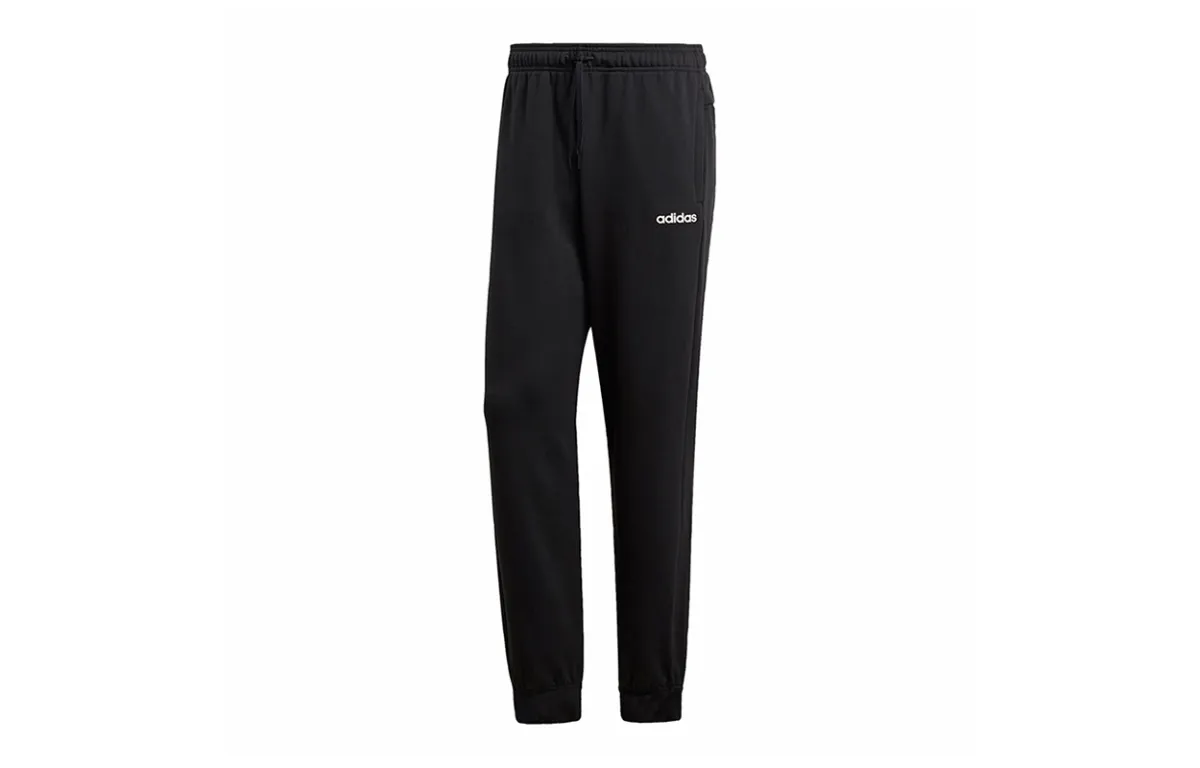 Adidas Knitted Sweatpants Men's Black Moderate Cuffed Pants