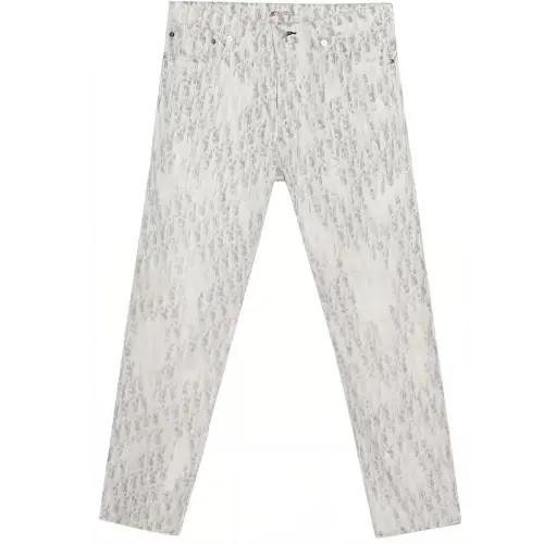 DIOR Quarterly New Products Jeans Men's White Moderate Slim Fit Pants