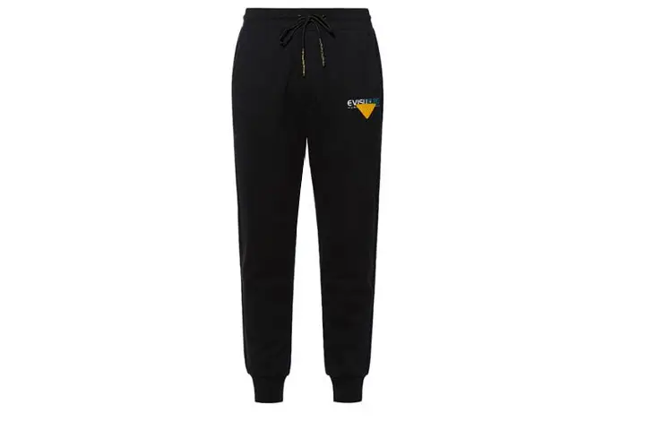 EVISU Cuffed Pants Casual Pants Men's Black