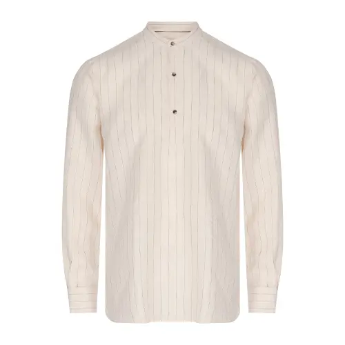 Loro Piana Shirts Men's White Crew Neck Moderate