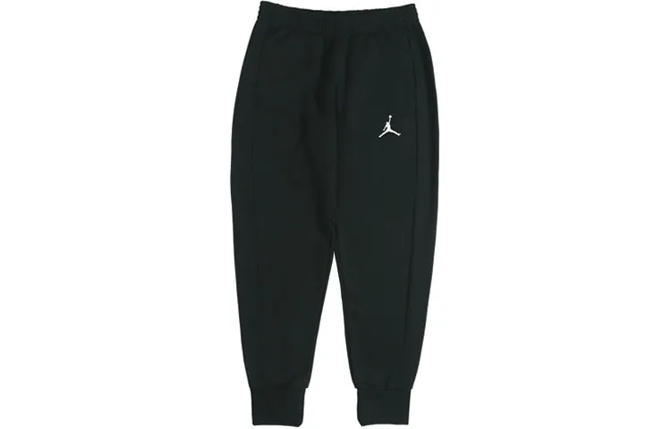Jordan Knitted Sweatpants Men's Black Moderate Cuffed Pants