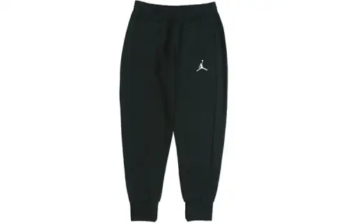 Jordan Knitted Sweatpants Men's Black Moderate Cuffed Pants