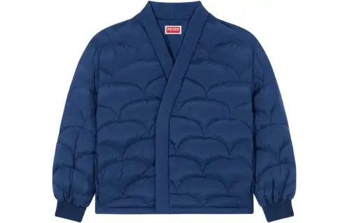 KENZO Puffer Jackets Men's Blue Moderate