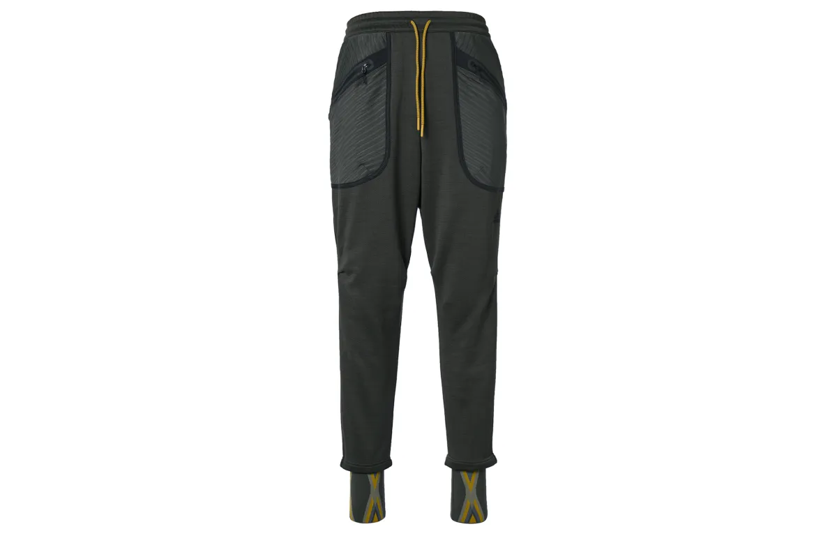 Adidas Knitted Sweatpants Men's Deep Earthy Brown Moderate Straight Fit Pants