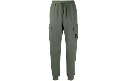 Stone Island Logo Patched Track Pants