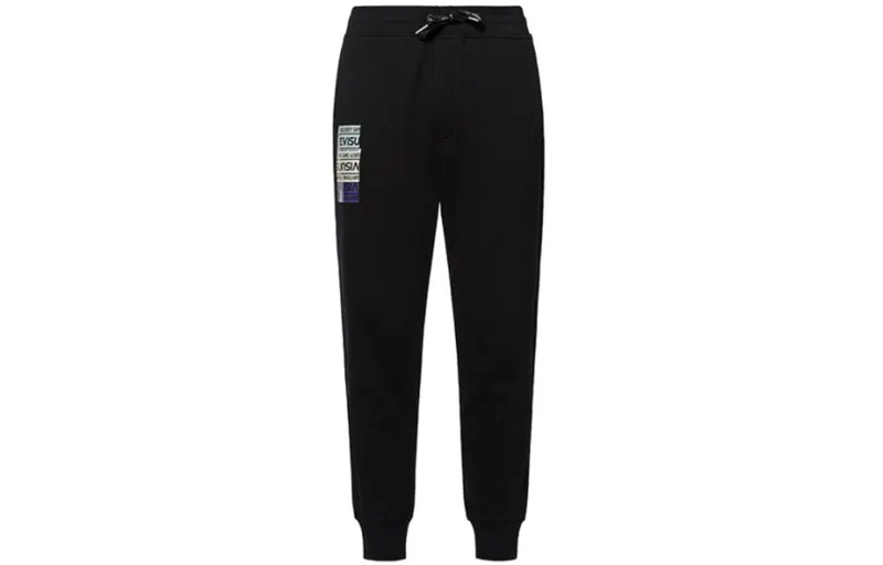 EVISU Cuffed Pants Casual Pants Men's Black