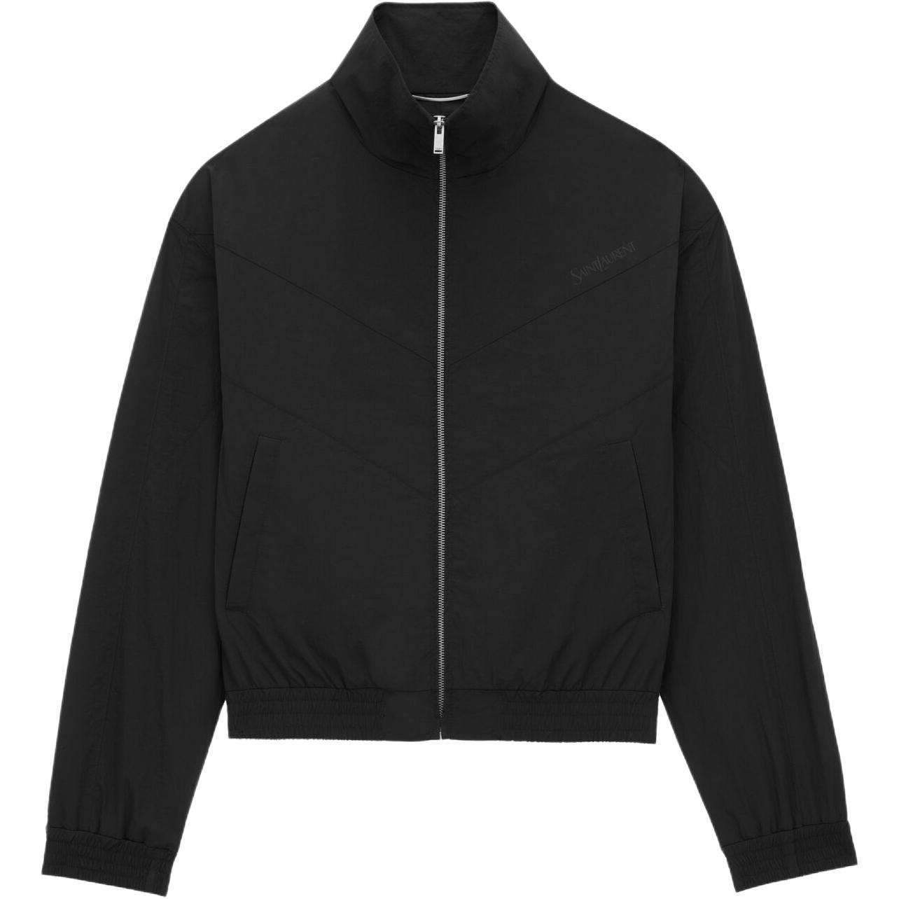 SAINT LAURENT Logo Embroidered Zip Up Blouson