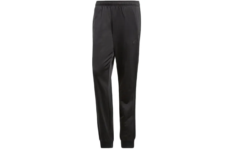 Adidas Knitted Sweatpants Men's Black Moderate Straight Fit Pants