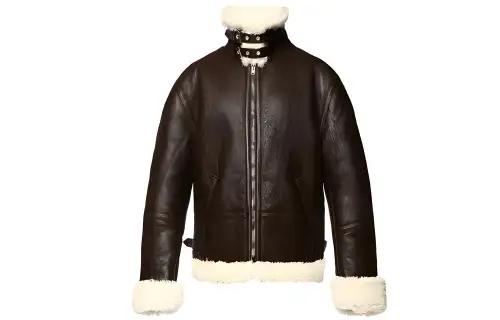 Vetements Leather Jackets Unisex Dark Brown Stand Collar Moderate