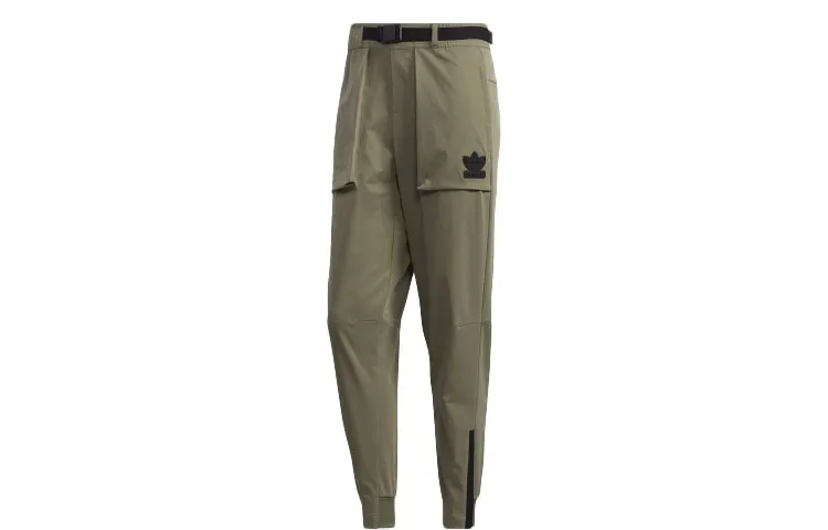 Adidas Originals Trefoil Knitted Sweatpants Men's Ruins Green Moderate Cuffed Pants